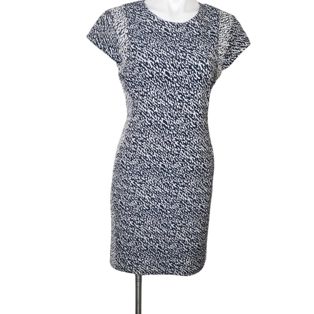 Diane Von Furstenberg Pele Snake Wave Jacquard Aline Dress Size 10